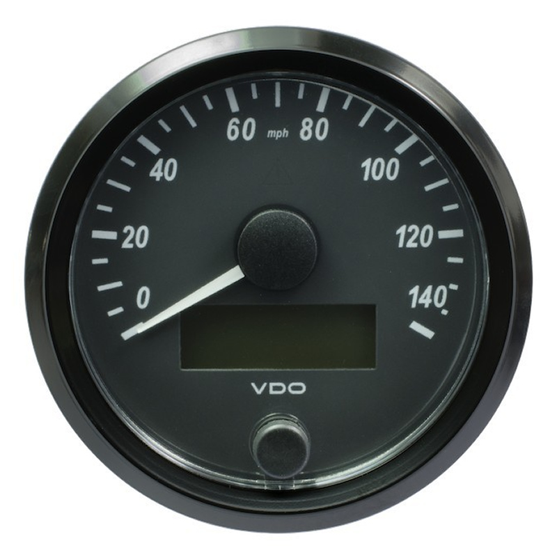 /VDO SingleViu Speedometer 140 Mph Black 80mm gauge